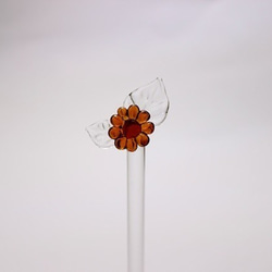 お花のマドラー　アンバー（耐熱） 1枚目の画像