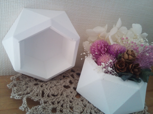 アロマストーン　石こう　アレンジ用花器　花瓶　1つ300円　石膏　ボックスフラワー　BOX 2枚目の画像