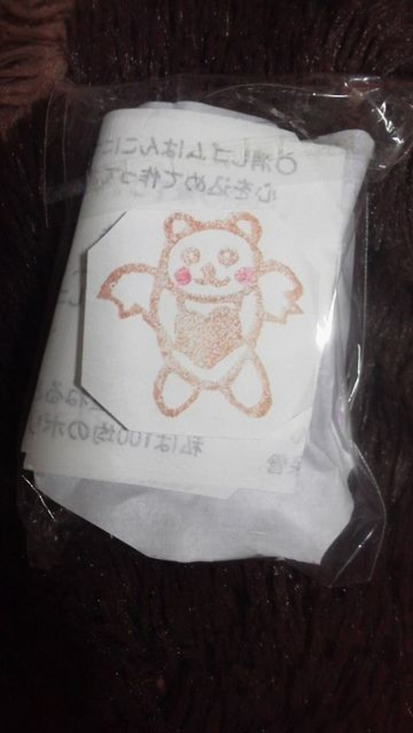 消しゴムはんこ☆クマ天使☆送料込 2枚目の画像