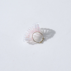【受注生産】No.12 coral ring ( mist × pink ) 5枚目の画像