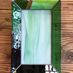 ガラスのお皿  ステンドグラス (グリーン) 4枚目の画像