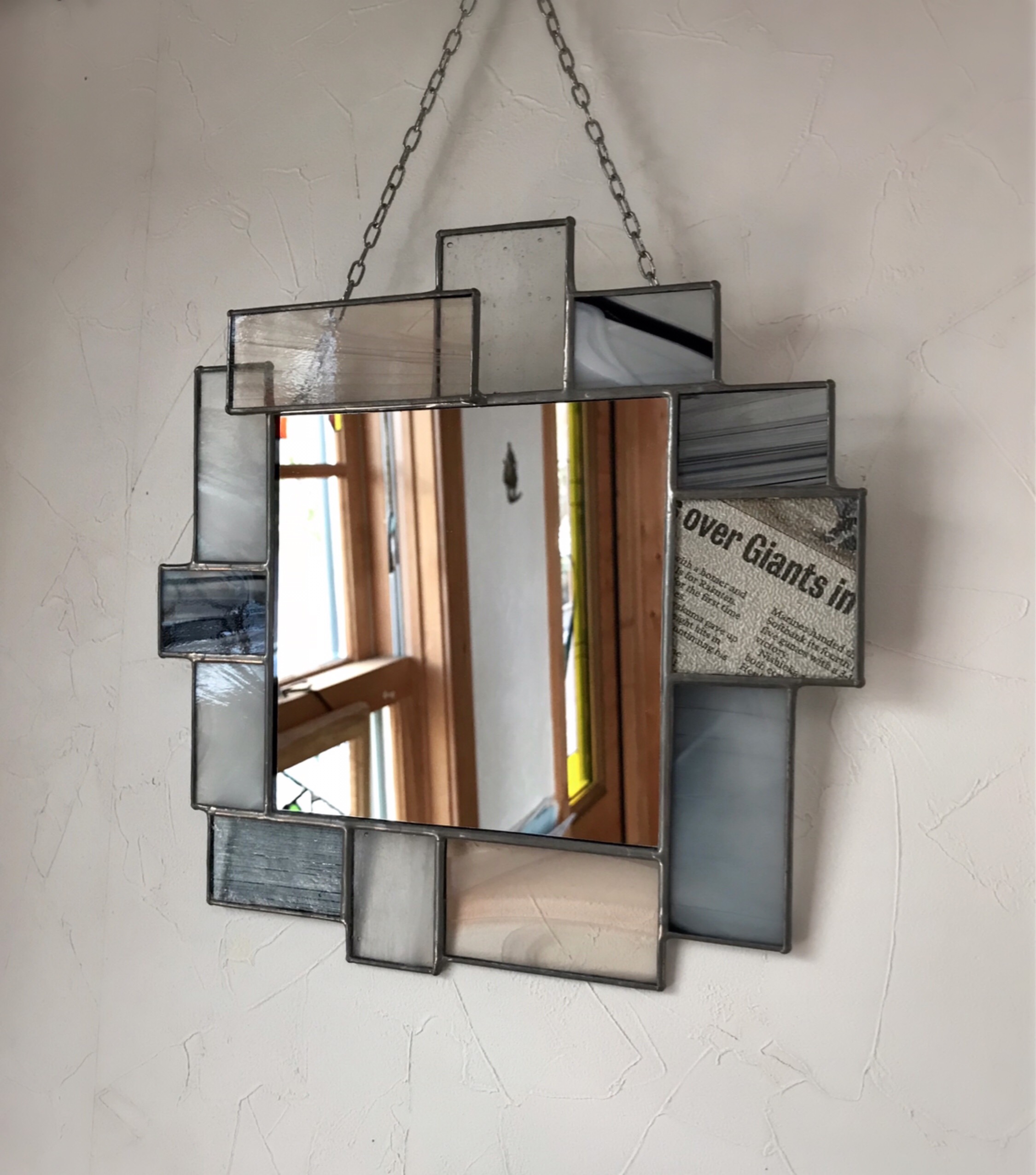 ステンドグラスのミラー  シック