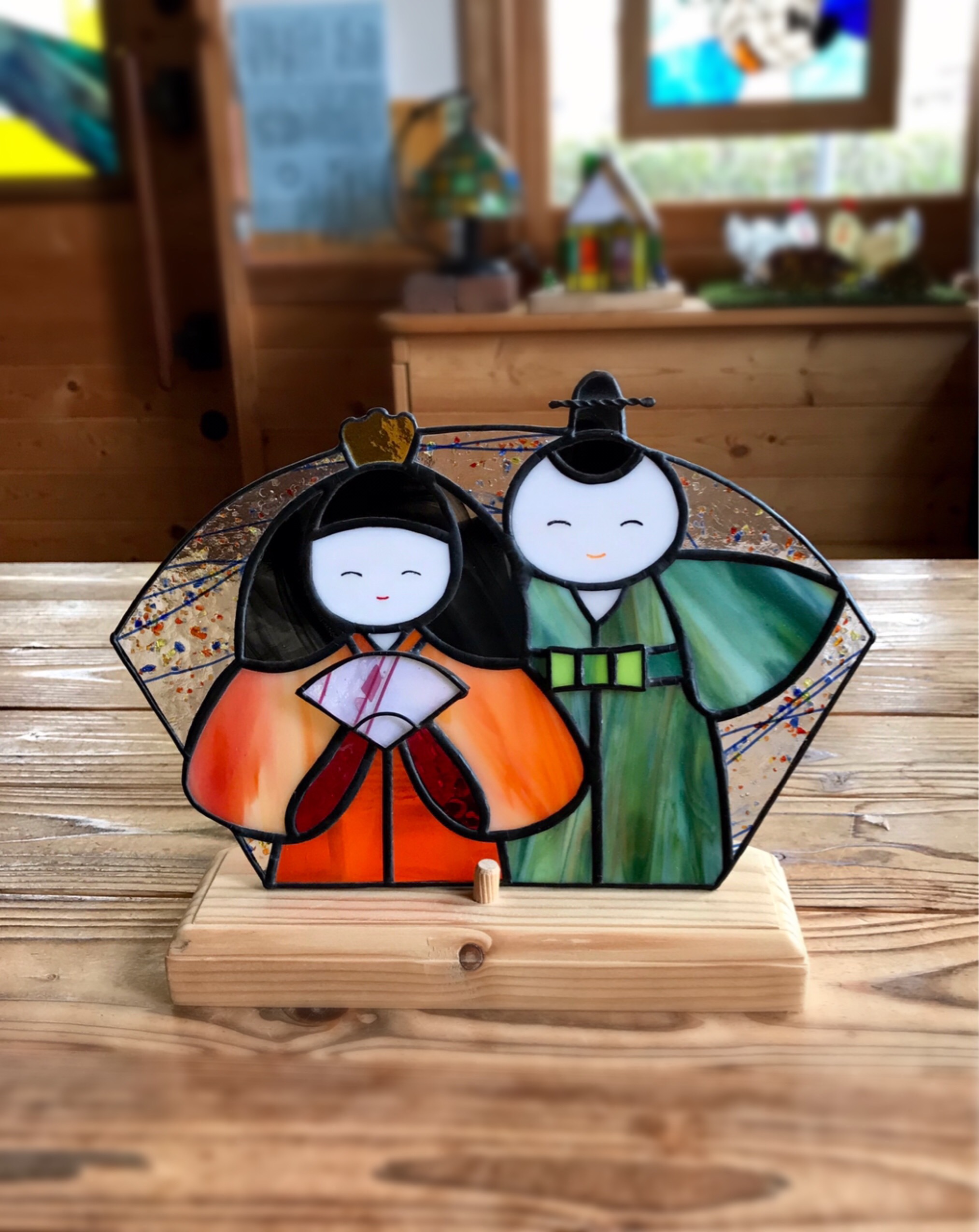 ステンドグラスのお雛様 ④