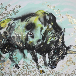 絵画 牛のパステル画 2019年 b5サイズ Amazon.co.jp: ZQQART かわいい牛 キャンバスウォールアート