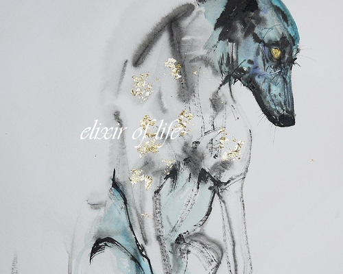 画家志望の青年が描いた犬の水彩画