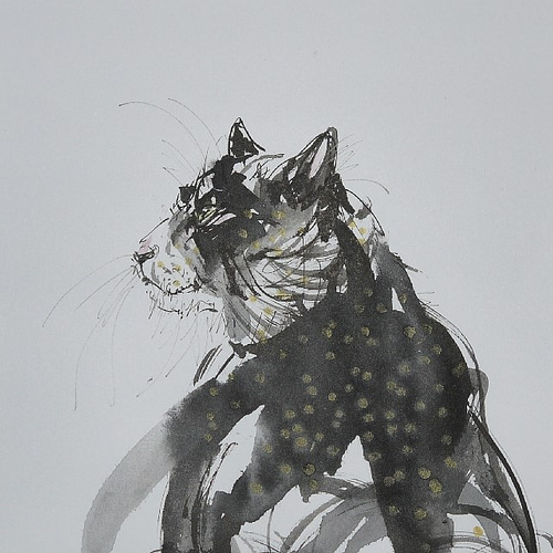 原画 墨絵 三毛猫 #44 618nxn7XQxL._UF1000,1000_QL80_.jpg