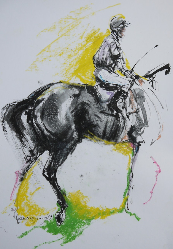 原画 アクリル画 【パドック】