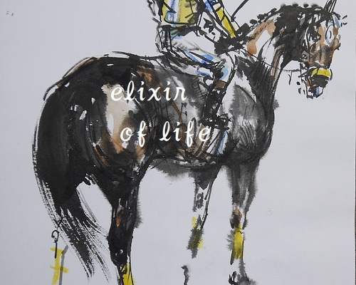 リアリズム　肉筆油彩画　【競馬】　大作 リアリズム 肉筆油彩画 【競馬】 大作