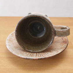 コーヒーカップ＆ソーサー（赤土）《003》 4枚目の画像