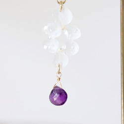 花與石二月生日石：紫水晶（耳環）#839 第4張的照片