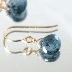 靛藍藍晶石（耳環）＃694 第1張的照片