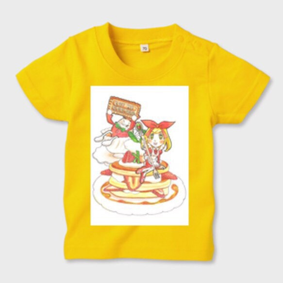 【受注生産】アリスとハンプティのEAT ME♡キッズTシャツ(70〜90サイズ) 1枚目の画像