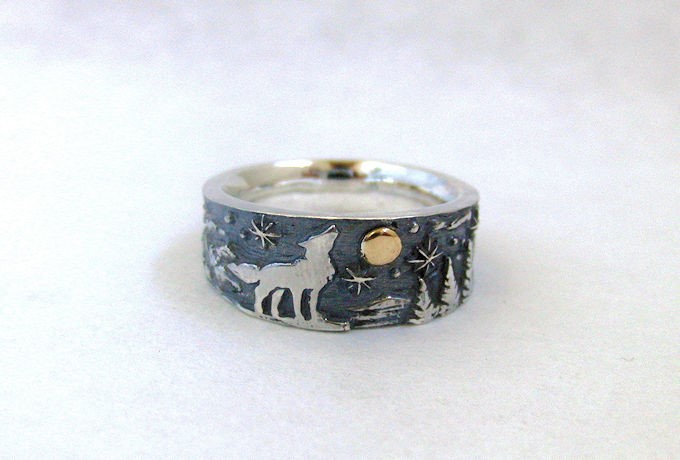 シルバー かすう工房 グレン 雲 20号 月 リング GLENN