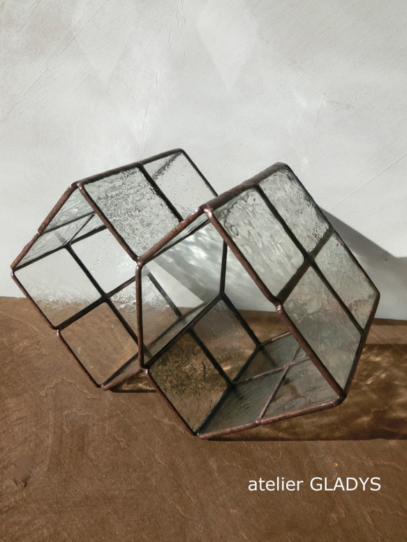 ステンドグラス　多角形３way  ディスプレイボックス 4枚目の画像