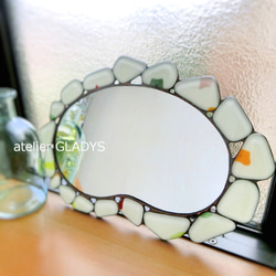 ステンドグラス　ミラー　pebbles　 鏡 3枚目の画像