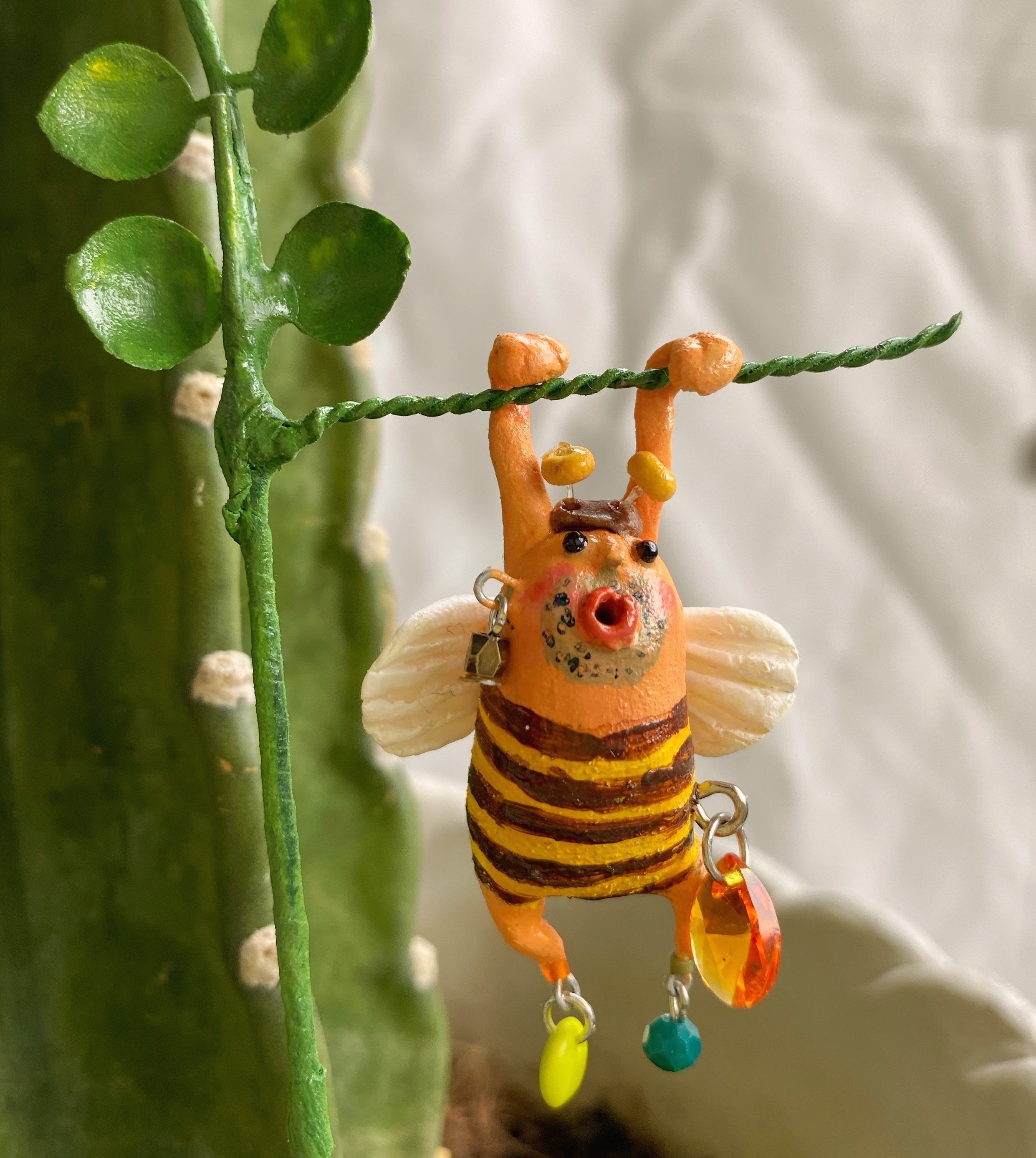 ガーデンピック 桜と蜂さんブンブン ハンドメイド ミニ ガーデン