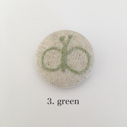 手刺繍】ちょうちょ 【ヘアゴム/ブローチ】【中】 ヘアゴム kohana