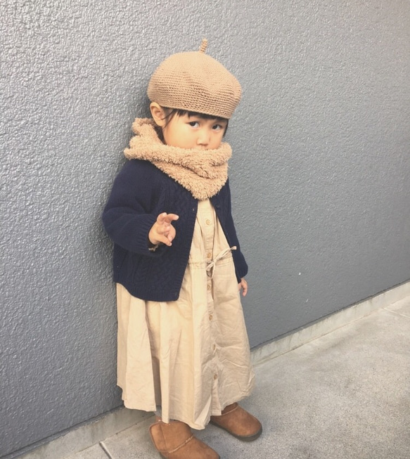 【L・XL】ベレー帽 オーガニックコットン【baby & kids】 15枚目の画像