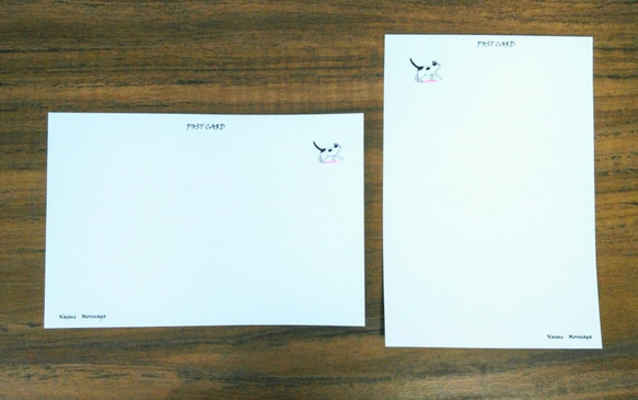 選べるポストカード４枚セット／No.46『ねことパン‐pink-』 2枚目の画像