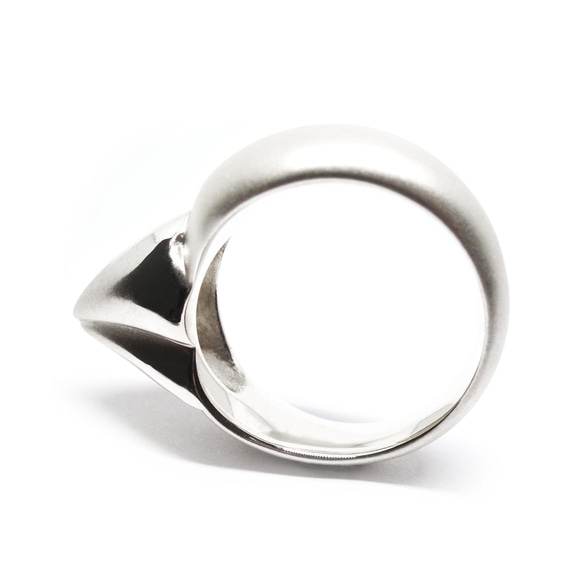 リアル白文鳥くちばしリングSV925【Pio by Parakee】Japanese rice bird's beak 1枚目の画像