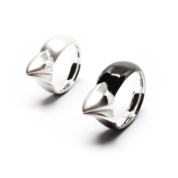 リアル白文鳥くちばしリングSV925【Pio by Parakee】Japanese rice bird's beak 2枚目の画像