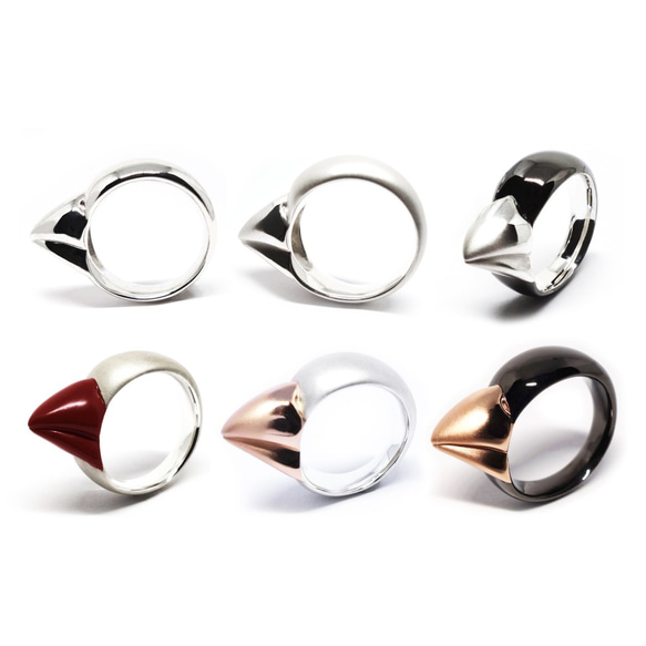 リアル白文鳥くちばしリングSV925【Pio by Parakee】Japanese rice bird's beak 6枚目の画像