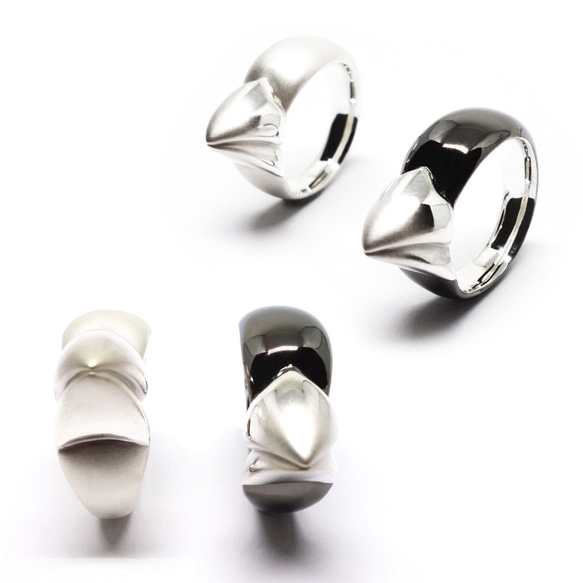 リアル白文鳥くちばしリングSV925【Pio by Parakee】Japanese rice bird's beak 8枚目の画像