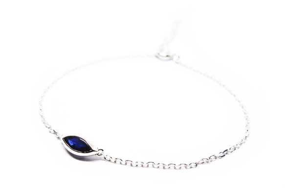 透明青サファイアのブレスレットSV925【Pio by Parakee】sapphire bracelet 2枚目の画像