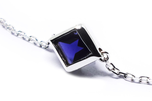 透明青紫・紺アイオライトのブレスレットSV925【Pio by Parakee】iolite bracelet 1枚目の画像