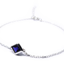 透明青紫・紺アイオライトのブレスレットSV925【Pio by Parakee】iolite bracelet 2枚目の画像