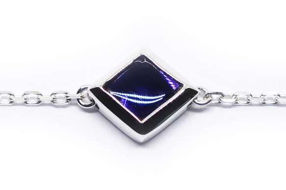 透明青紫・紺アイオライトのブレスレットSV925【Pio by Parakee】iolite bracelet 4枚目の画像
