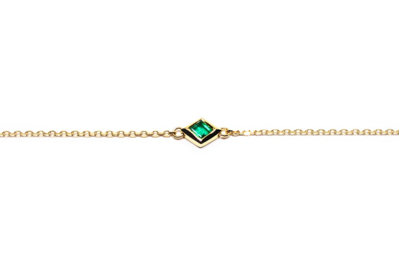 K18透明緑エメラルドのブレスレット【Pio by Parakee】emerald bracelet 6枚目の画像