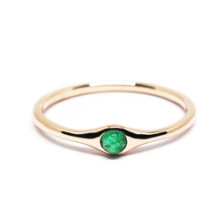 魅惑のエメラルド＋K10ミニマムリング【Pio by Parakee】emerald minimum ring 1枚目の画像