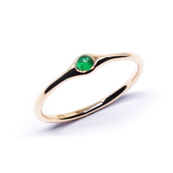 魅惑のエメラルド＋K10ミニマムリング【Pio by Parakee】emerald minimum ring 2枚目の画像