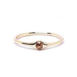 秋のブラウンダイヤ＋K10ミニマムリング【Pio by Parakee】rustic 1枚目の画像