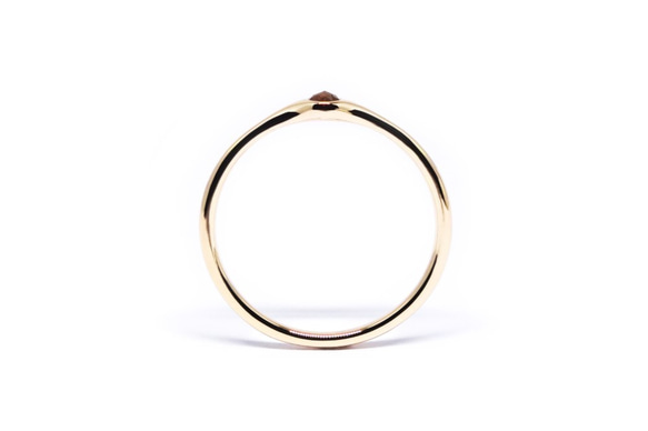 秋のブラウンダイヤ＋K10ミニマムリング【Pio by Parakee】rustic 4枚目の画像