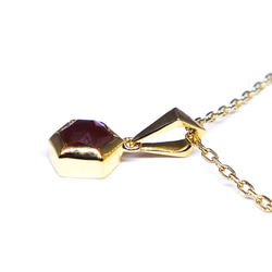 ダークレッドダイヤ・ヘキサゴンK18ペンダント・チェーン別売【Pio by Parakee】 3枚目の画像