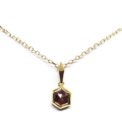 ダークレッドダイヤ・ヘキサゴンK18ペンダント・チェーン別売【Pio by Parakee】 4枚目の画像