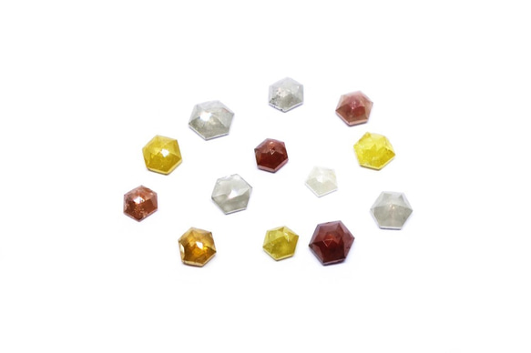 ダークレッドダイヤ・ヘキサゴンK18ペンダント・チェーン別売【Pio by Parakee】 6枚目の画像