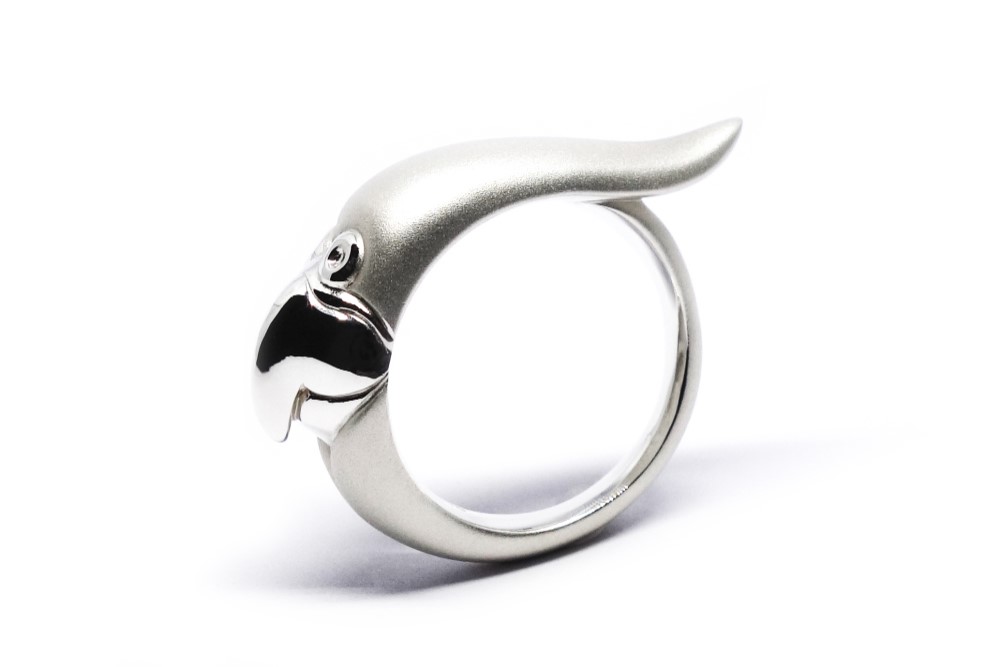 ホワイトフェイス・オカメインコくちばしリングSV925【PioParakee】Cockatiel's beak