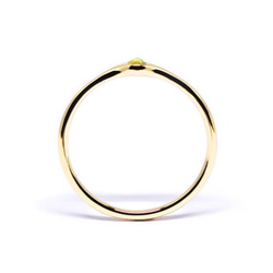 イエロー×イエロー・金色のK18ミニマムリング【Pio by Parakee】rustic diamond 4枚目の画像