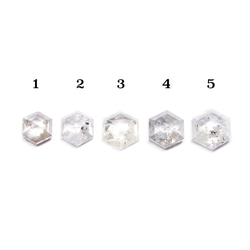 透明ヘキサゴンダイヤモンドK1８リング【Pio by Parakee】hexagon rustic diamond 2枚目の画像
