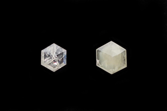 透明ヘキサゴンダイヤモンドK1８リング【Pio by Parakee】hexagon rustic diamond 6枚目の画像