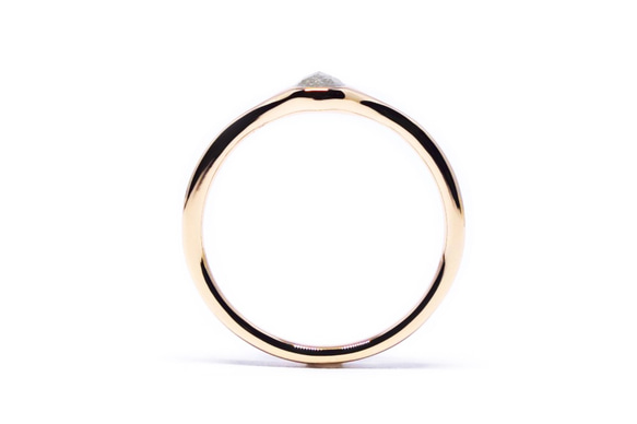 選べる4ｍｍローズカットダイヤミニオンリングK10【Pio by Parakee】minion moonstone 4枚目の画像