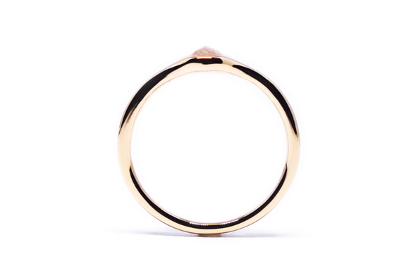 春色ピンクダイヤ・ローズカットミニオンリングK10【Pio by Parakee】minion diamond 4枚目の画像