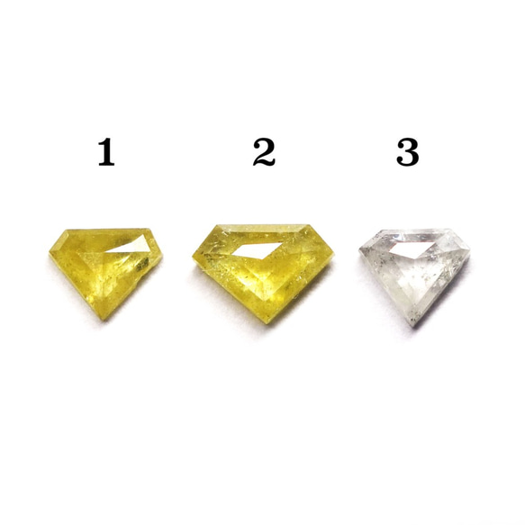 ファセット・サイドシェイプド・ダイヤモンドK1８リング【Pio by Parakee】 rustic diamond 2枚目の画像