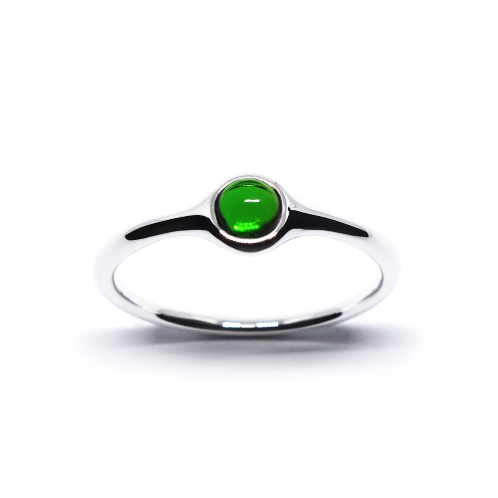 新緑のダイオプサイド・ミニオンリングSV925【PioParakee】minion diopside