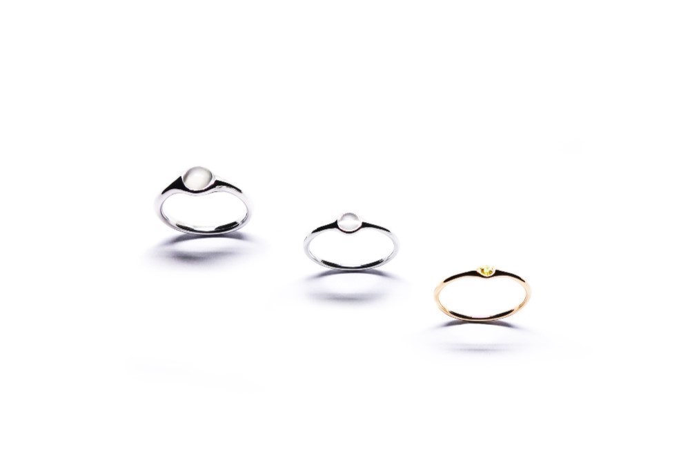 新緑のダイオプサイド・ミニオンリングSV925【PioParakee】minion diopside