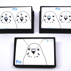 セキセイインコの鼻ピアス片耳♀：SV925・ローズクォーツ【Pio by Parakee】Budgeriga 7枚目の画像