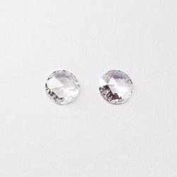 ＜片耳から＞ダイヤモンドとK18チェーンのロングピアス【Pio by Parakee】Rose cut diamond 3枚目の画像